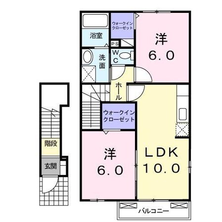 エレガンテカーサＤの物件間取画像